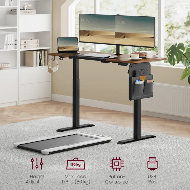 VASAGLE Height Adjustable Electric Standing Desk, Continuous Adjustment - Vogue Vista UK