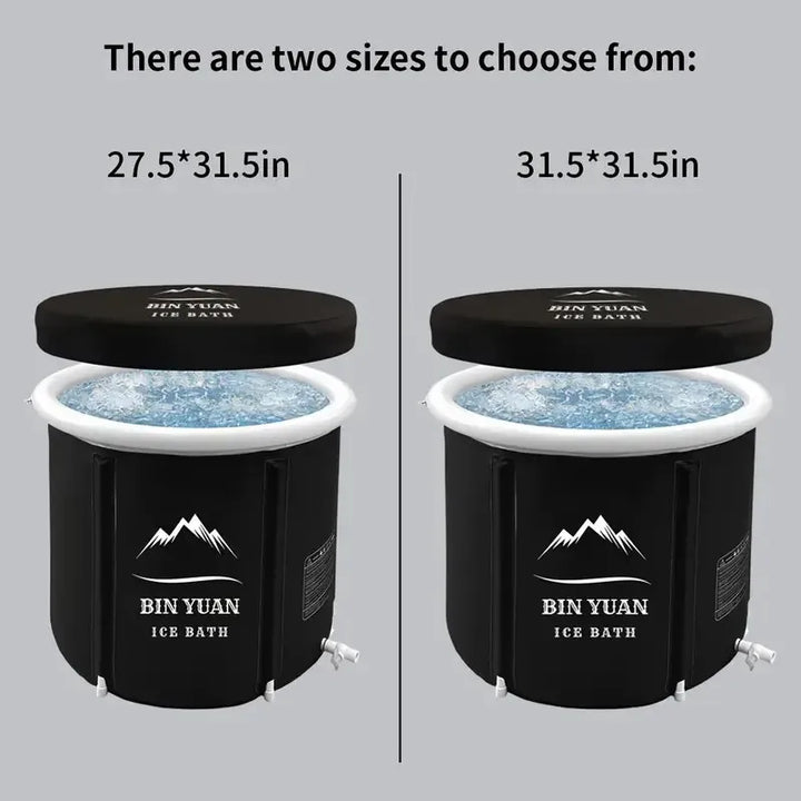 Portable Inflatable Ice Bath Tub - Freestanding Bathtubs for Adults with Foldable Design, Outdoor Cold Plunge Tub, Hot Tub Spa - Vogue Vista UK