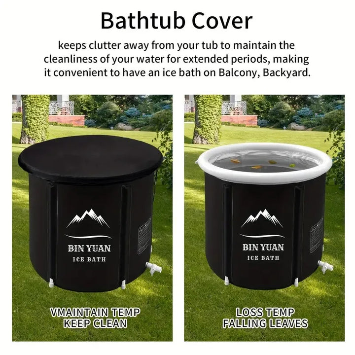 Portable Inflatable Ice Bath Tub - Freestanding Bathtubs for Adults with Foldable Design, Outdoor Cold Plunge Tub, Hot Tub Spa - Vogue Vista UK