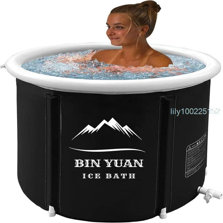 Portable Inflatable Ice Bath Tub - Freestanding Bathtubs for Adults with Foldable Design, Outdoor Cold Plunge Tub, Hot Tub Spa - Vogue Vista UK