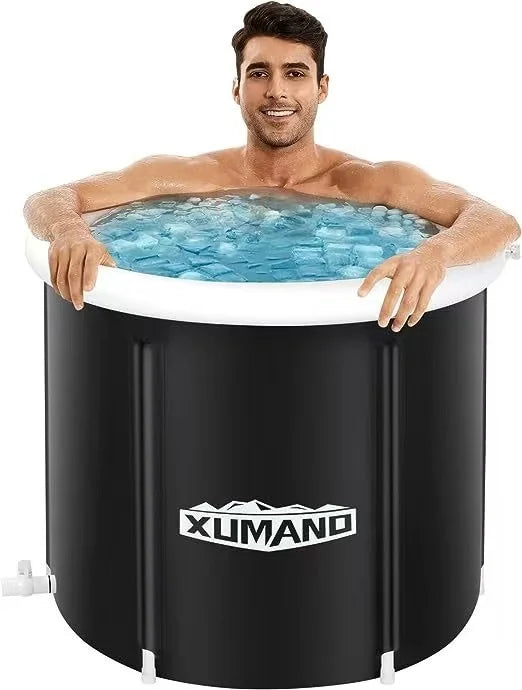 Portable Inflatable Ice Bath Tub - Freestanding Bathtubs for Adults with Foldable Design, Outdoor Cold Plunge Tub, Hot Tub Spa - Vogue Vista UK
