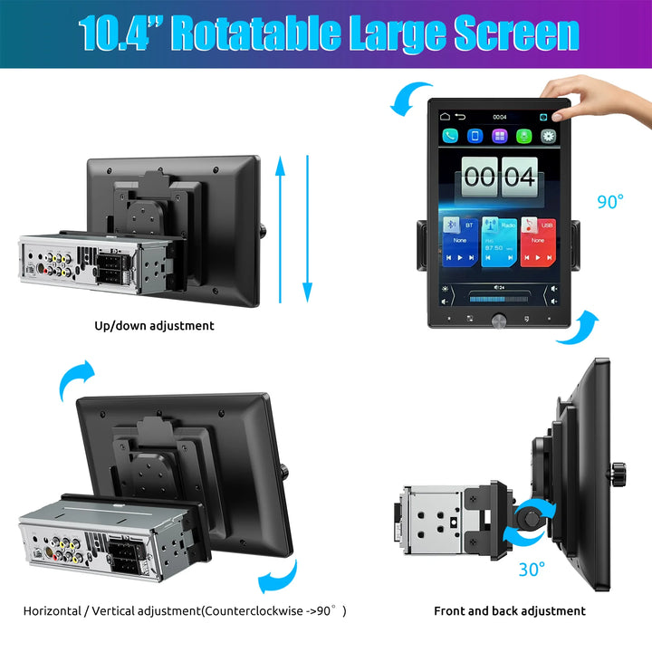IPS Touchscreen Car Stereo Wireless Apple,Android Auto USB AUX TF FM Bluetooth - Vogue Vista UK