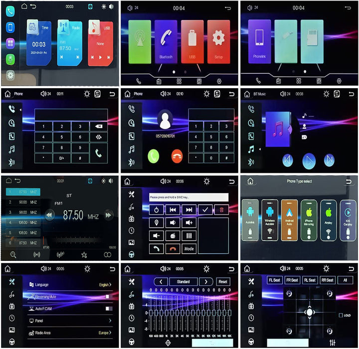 IPS Touchscreen Car Stereo Wireless Apple,Android Auto USB AUX TF FM Bluetooth - Vogue Vista UK