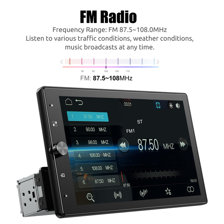 IPS Touchscreen Car Stereo Wireless Apple,Android Auto USB AUX TF FM Bluetooth - Vogue Vista UK