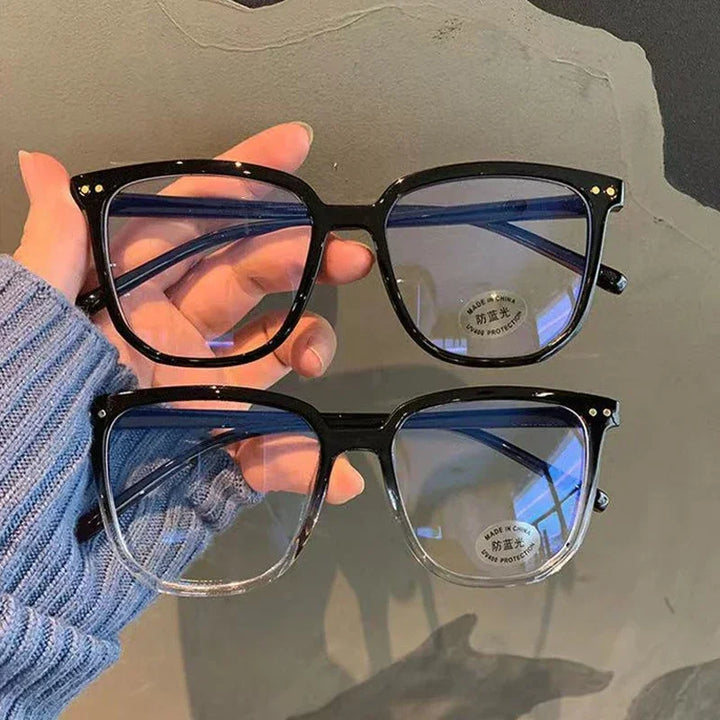 Light Frame Anti Blue Glasses Transparent Black Optical Glasse Women Men Square Eyewear Blocking eyeglasse Spectacle Eyeglasses - Vogue Vista UK