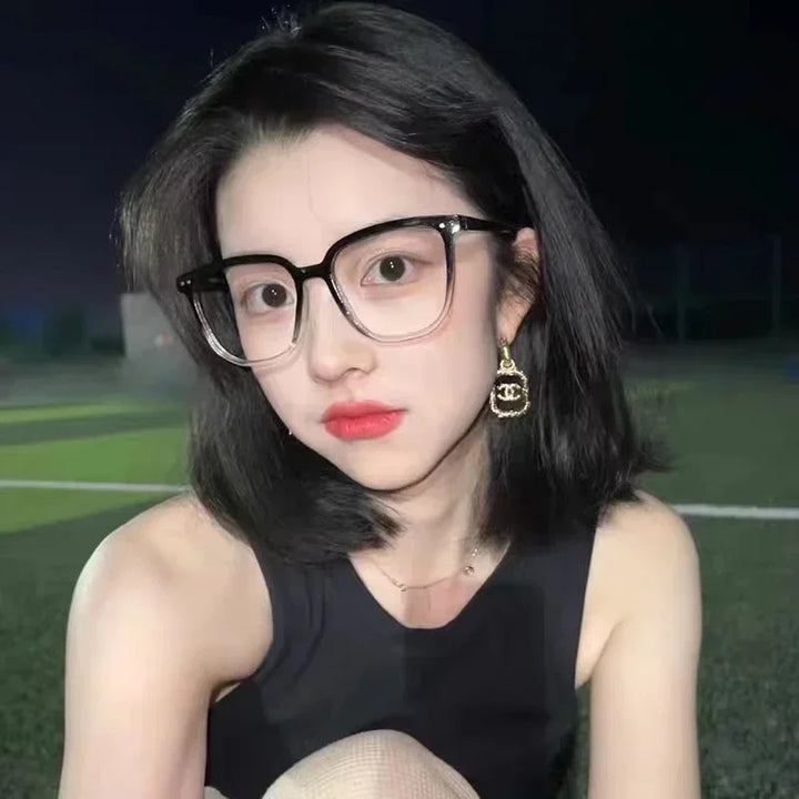 Light Frame Anti Blue Glasses Transparent Black Optical Glasse Women Men Square Eyewear Blocking eyeglasse Spectacle Eyeglasses - Vogue Vista UK