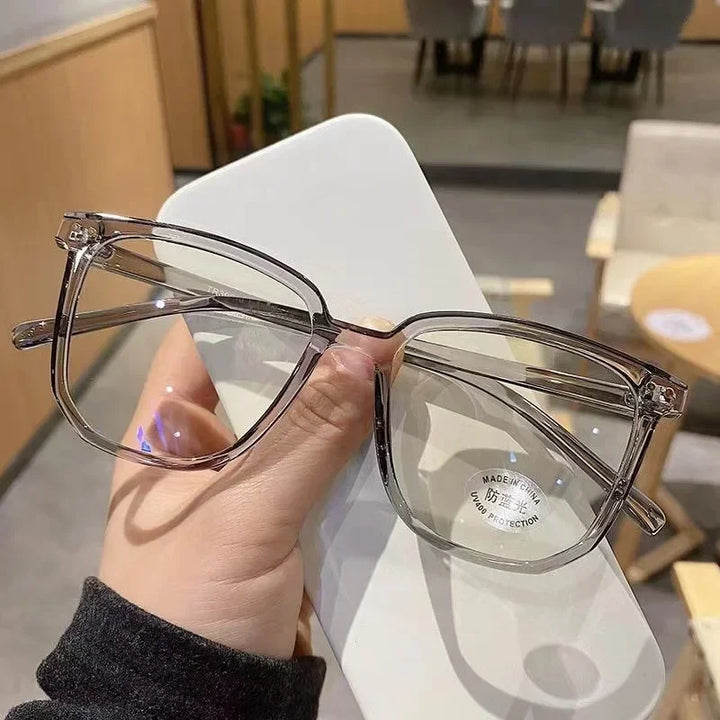 Light Frame Anti Blue Glasses Transparent Black Optical Glasse Women Men Square Eyewear Blocking eyeglasse Spectacle Eyeglasses - Vogue Vista UK