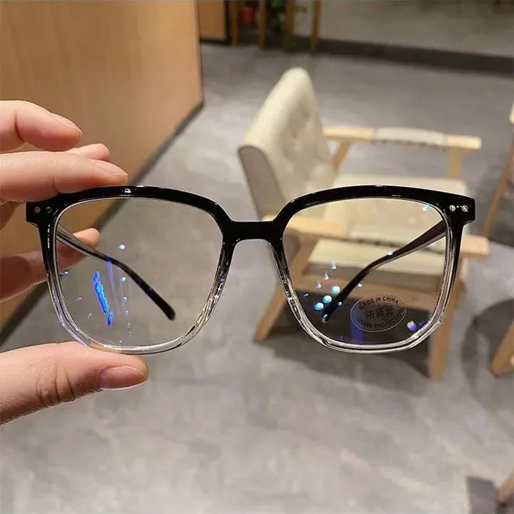 Light Frame Anti Blue Glasses Transparent Black Optical Glasse Women Men Square Eyewear Blocking eyeglasse Spectacle Eyeglasses - Vogue Vista UK