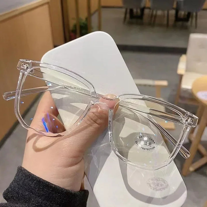 Light Frame Anti Blue Glasses Transparent Black Optical Glasse Women Men Square Eyewear Blocking eyeglasse Spectacle Eyeglasses - Vogue Vista UK