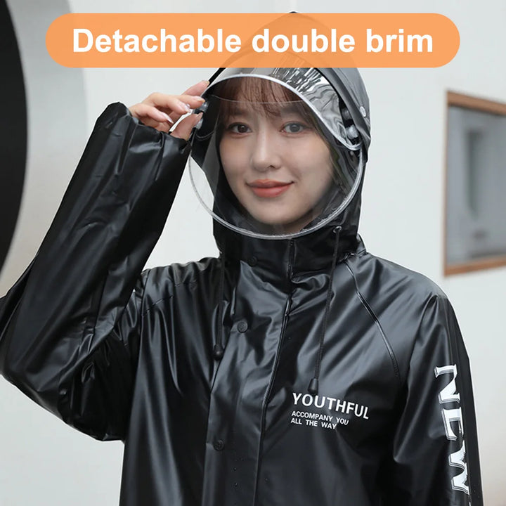 Full Body Raincoat Waterproof Top & Bottom Rain Gear Windproof Long Sleeve Raincoat for Fishing Hiking Travel Running - Vogue Vista UK