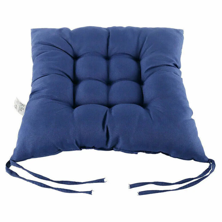 4 Pack Seat Pad Dining Room Garden Kitchen Chair Seat Cushions Tie On Plain UK - Vogue Vista UK