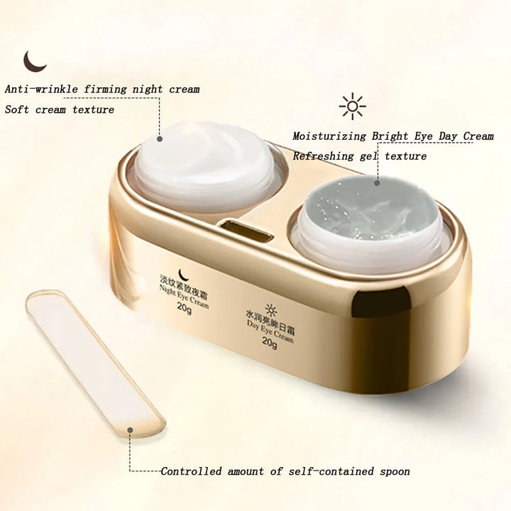 40g Day Eye Cream Night Eye Cream Double Skin Care Reduce Dark Circles Tightens Eye Contour Anti Wrinkle Eye Puffiness Eye Care - Vogue Vista UK