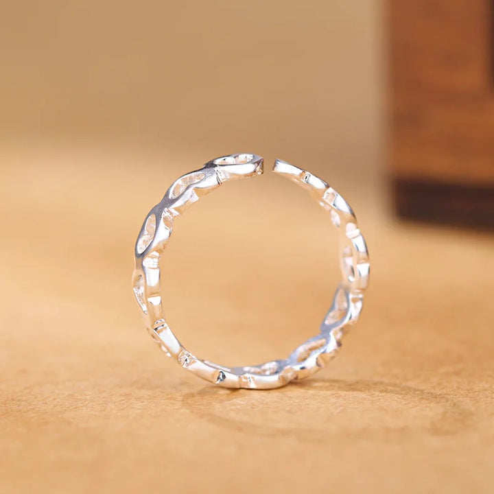 925 Sterling Silver Heart Adjustable Rings For Women Engagement Wedding Luxury Jewelry Accessories Jewellery - Vogue Vista UK