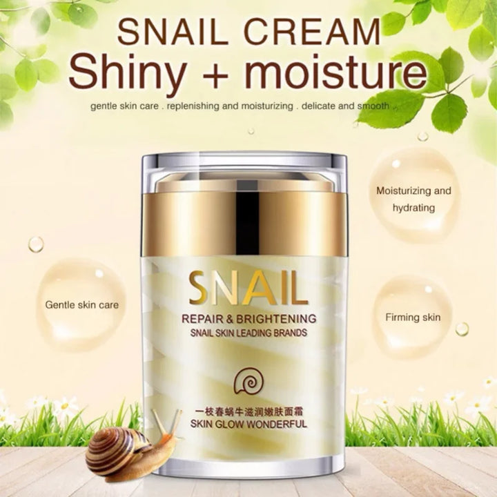 Snail Collagen Face Cream Whitening Moisture Anti Aging Facial Firming Cream Anti Wrinkles Eye Bags Korean Skin Care Product 60g - Vogue Vista UK