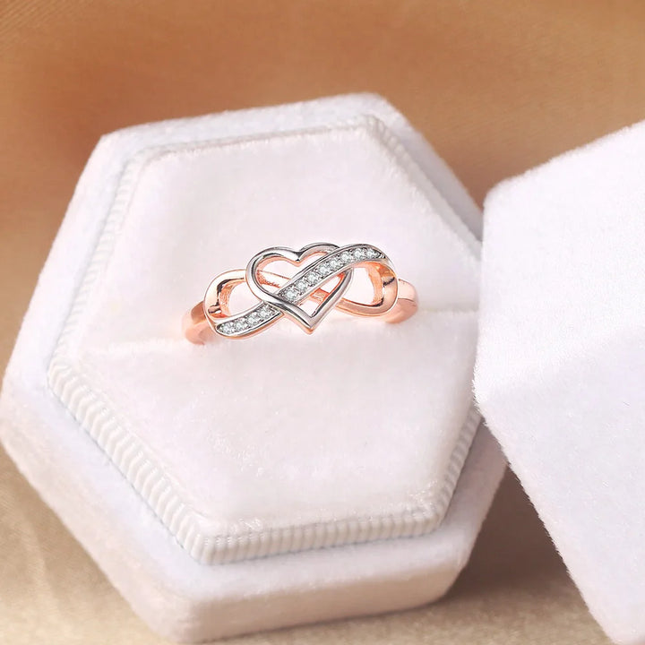 Couple Infinity Love Rings For Women Ladies Jewellery Double Color Dainty Wedding Engagement Gift Promise Rings Jewelry DZR029 - Vogue Vista UK