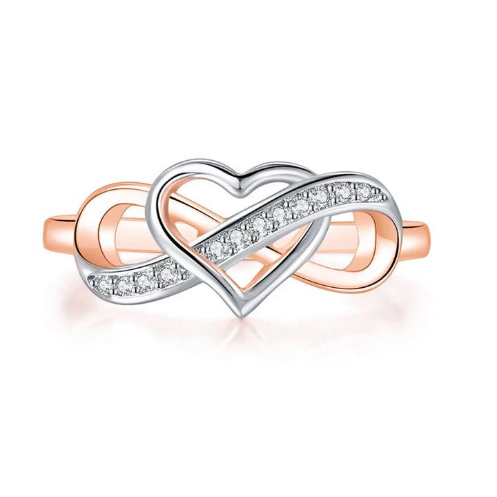 Couple Infinity Love Rings For Women Ladies Jewellery Double Color Dainty Wedding Engagement Gift Promise Rings Jewelry DZR029 - Vogue Vista UK