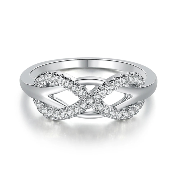 Couple Infinity Love Rings For Women Ladies Jewellery Double Color Dainty Wedding Engagement Gift Promise Rings Jewelry DZR029 - Vogue Vista UK