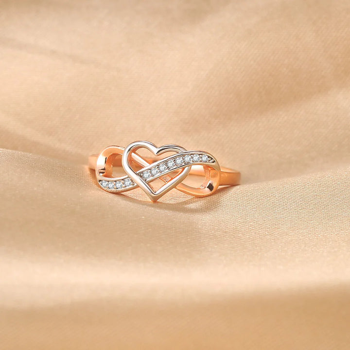 Couple Infinity Love Rings For Women Ladies Jewellery Double Color Dainty Wedding Engagement Gift Promise Rings Jewelry DZR029 - Vogue Vista UK