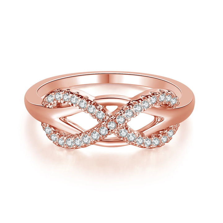 Couple Infinity Love Rings For Women Ladies Jewellery Double Color Dainty Wedding Engagement Gift Promise Rings Jewelry DZR029 - Vogue Vista UK