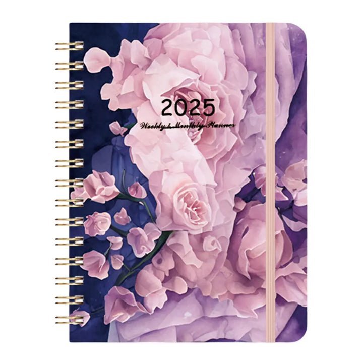 2025 A5 Diary Planner Spiral Bound Weekly Planner Notebook Monthly Planner for Office School - Vogue Vista UK