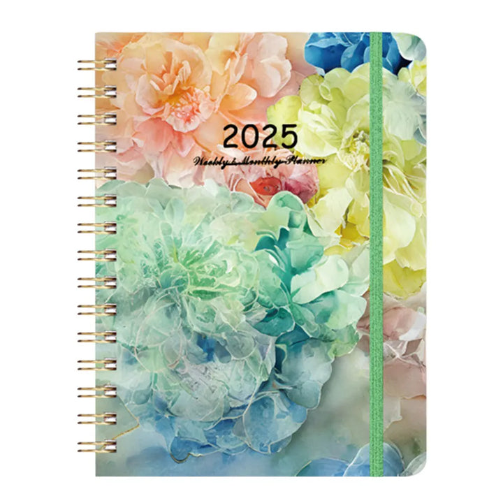 2025 A5 Diary Planner Spiral Bound Weekly Planner Notebook Monthly Planner for Office School - Vogue Vista UK