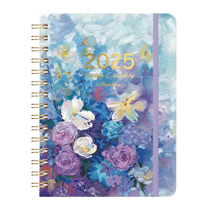 2025 A5 Diary Planner Spiral Bound Weekly Planner Notebook Monthly Planner for Office School - Vogue Vista UK
