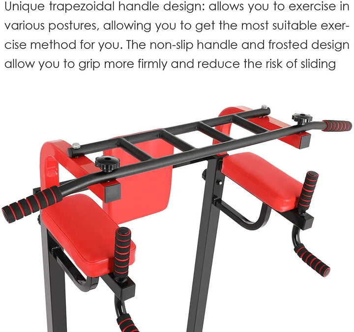 Power Tower Pull Up Bar Strength Bodybuilding Standing 200kg Workout Equipments Ultra-functional Dip Station Home Fitness - Vogue Vista UK