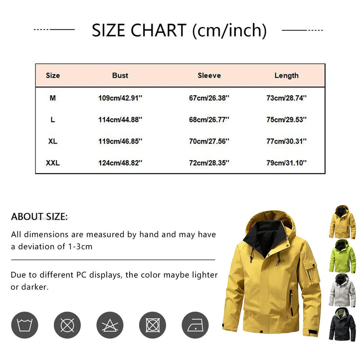 Men's spring sports jackets Waterproof jackets Outdoor Workwear hooded jackets,Mountaineering jackets Fashion Men's clothing - Vogue Vista UK