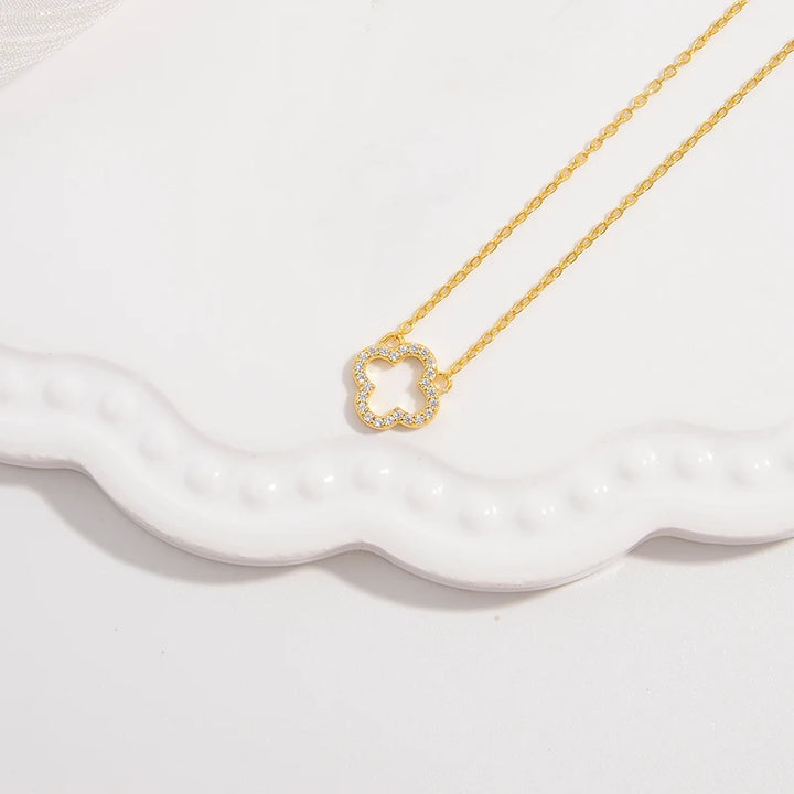 S925 Sterling Silver Lucky Four-leaf Clover Necklace Fashion Trend Temperament Light Luxury Niche Senior Ladie Jewelry  SL24 - Vogue Vista UK