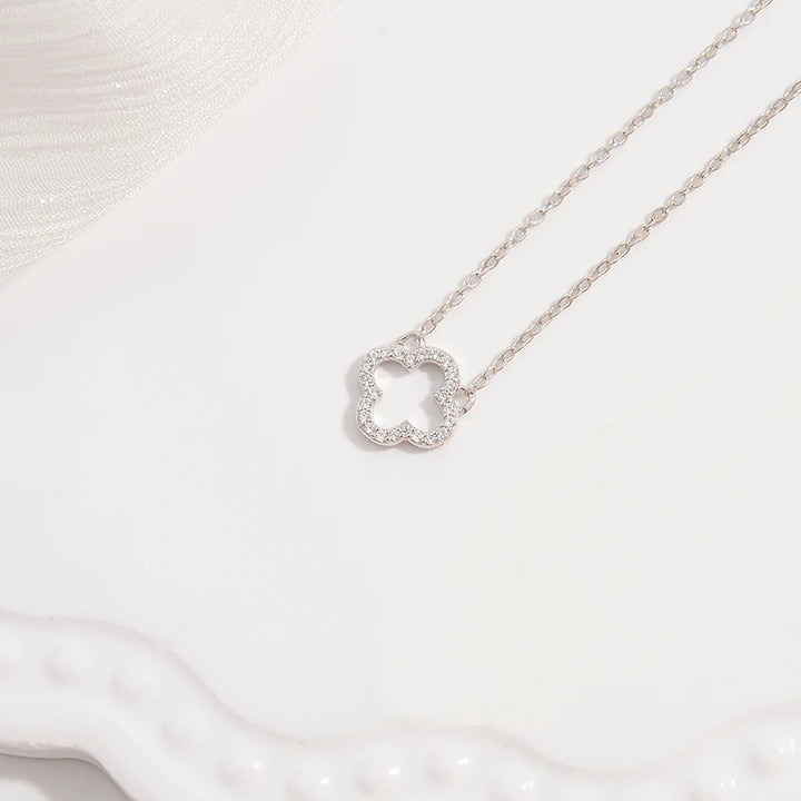 S925 Sterling Silver Lucky Four-leaf Clover Necklace Fashion Trend Temperament Light Luxury Niche Senior Ladie Jewelry  SL24 - Vogue Vista UK