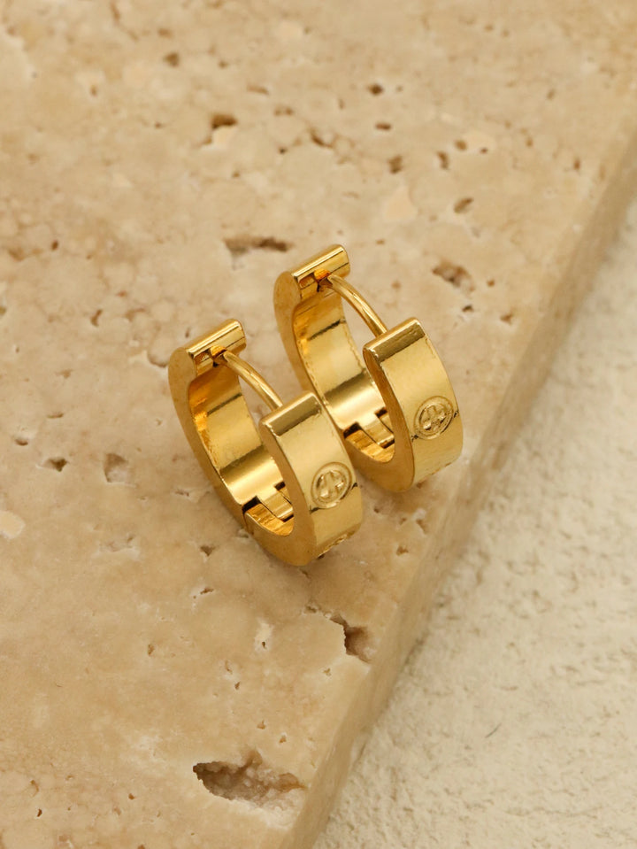 2024 PZPC Fashion Stainless Steel Classic Women Lady  Earrings Cross Earrings Golden Color - Vogue Vista UK