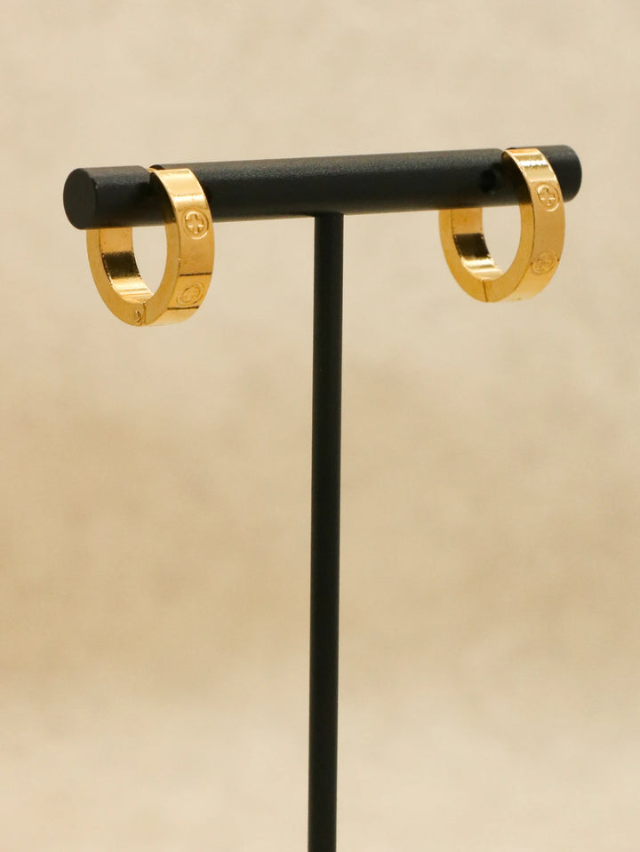 2024 PZPC Fashion Stainless Steel Classic Women Lady  Earrings Cross Earrings Golden Color - Vogue Vista UK