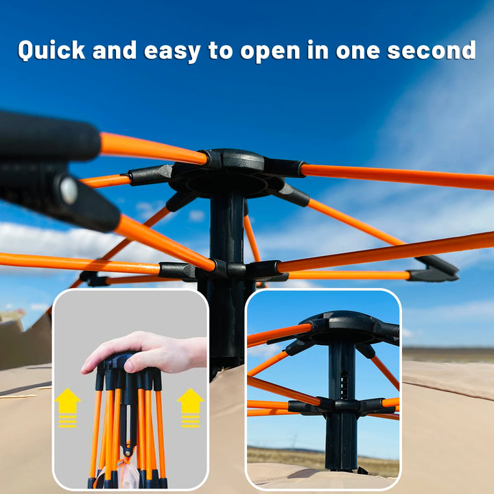 Outdoor Automatic Quick-opening Tent Automatic Rainproof Sunshine-proof Tent Fishing Beach Sunshine Shelter 4 person tents - Vogue Vista UK