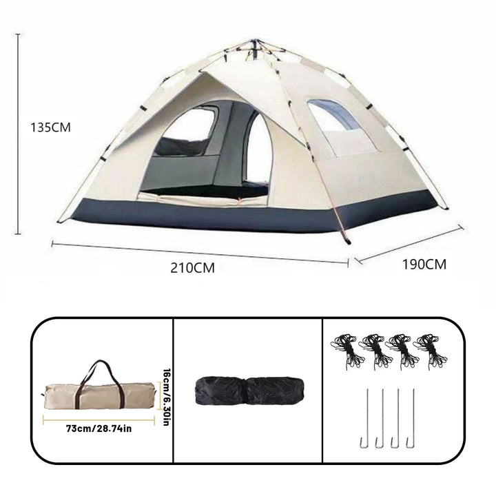 Outdoor Automatic Quick-opening Tent Automatic Rainproof Sunshine-proof Tent Fishing Beach Sunshine Shelter 4 person tents - Vogue Vista UK