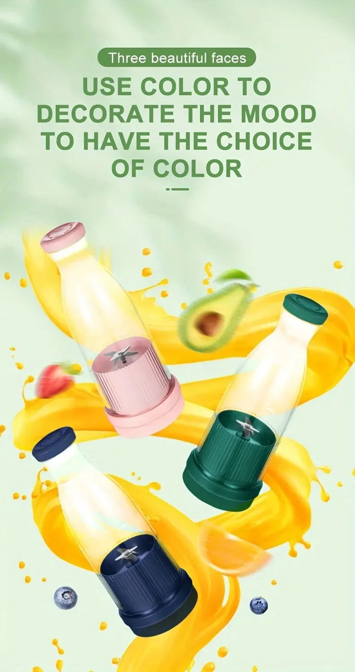 Electric Juicer Cup 6 Blades Blender Milkshake Machine USB Portable Fruit Milk Mixing Tool Mini Fresh Juice Blender Sport - Vogue Vista UK