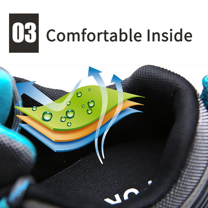 Men Outdoor Lightweight Hiking Footwear Climbing Male Sport Shoes Tactical Hunting Trekking Mountain Boots Waterproof Sneakers - Vogue Vista UK