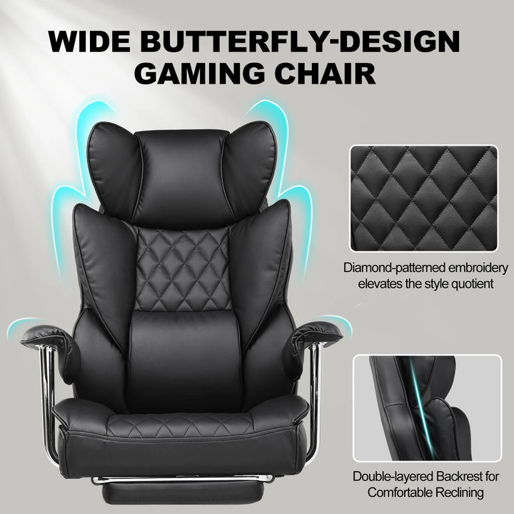 GTPLAYER Gaming Chair, Executive Office Desk Chair Ergonomic Computer Chair with Footrest Heavy Duty High Back Lumbar Support - Vogue Vista UK