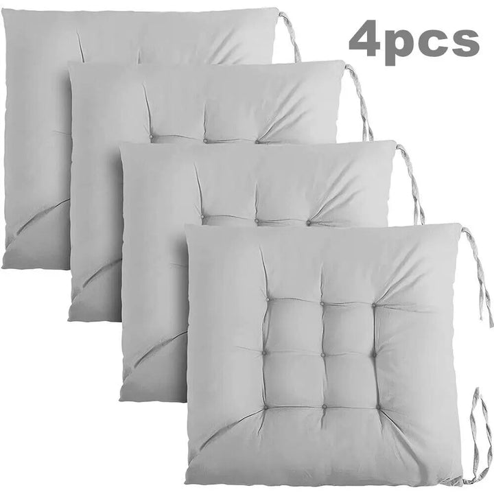 4PCS Chair Seat Garden Pads Furniture Dining Patio Outdoor Tie On Cushions 40cm - Vogue Vista UK