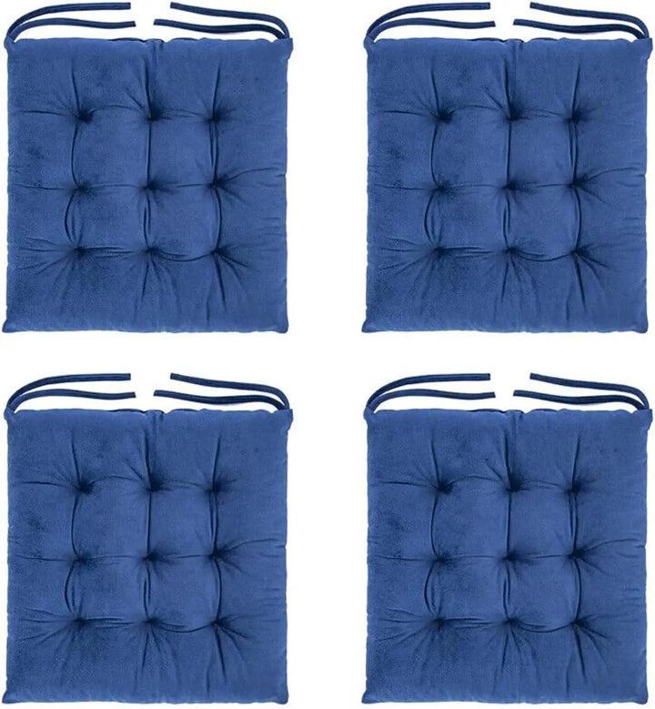 4PCS Chair Seat Garden Pads Furniture Dining Patio Outdoor Tie On Cushions 40cm - Vogue Vista UK