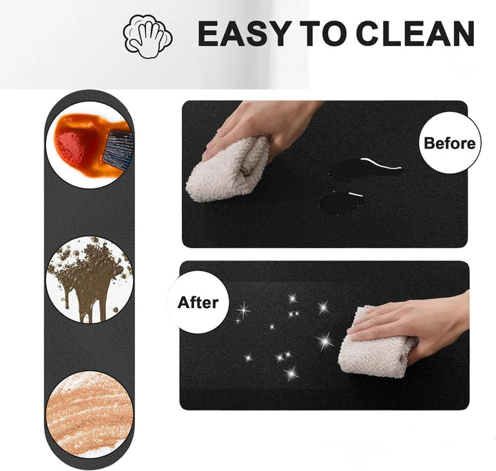 Anti Fatigue Floor Mat 20MM Thick Cushioned Kitchen Comfort Mat Waterproof Non-Slip Standing Desk Mat PVC Ergonomic Foam Mat - Vogue Vista UK