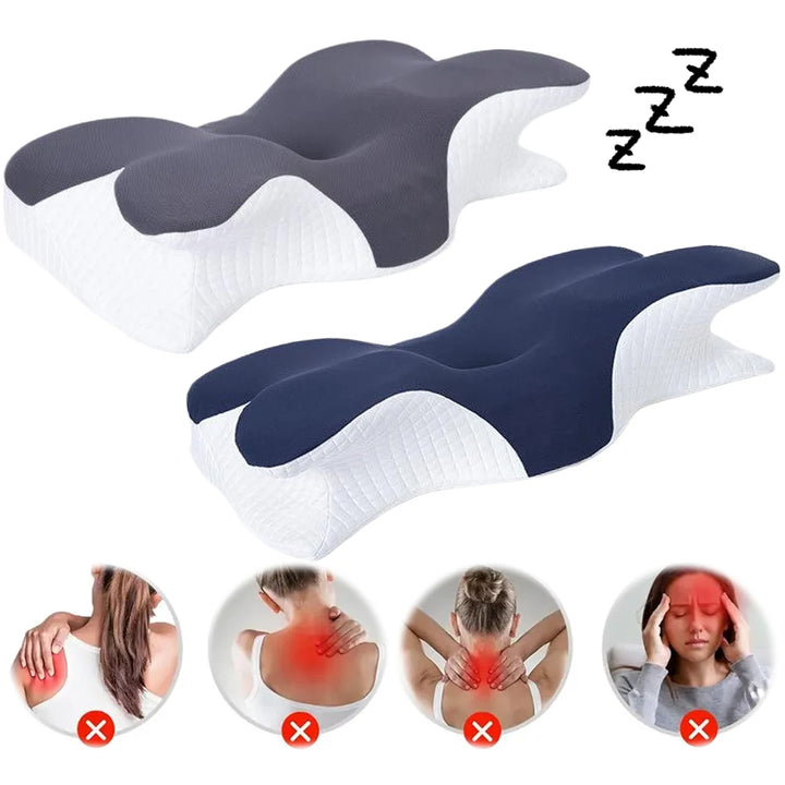 Comfortable Side Sleeping Butterfly Pillow Ergonomic Slow Rebound Memory Foam Pillow Neck Protection Sleeping Orthopedic Pillow - Vogue Vista UK