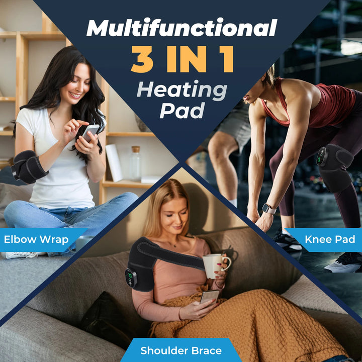 Wireless Electric Heating Shoulder Protection Knee Pad Hot Compress Elbow Joint Support Warming Shoulder Brace Arthritis Relief - Vogue Vista UK