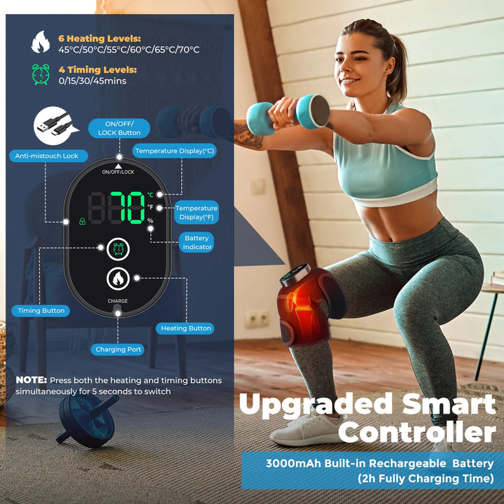 Wireless Electric Heating Shoulder Protection Knee Pad Hot Compress Elbow Joint Support Warming Shoulder Brace Arthritis Relief - Vogue Vista UK