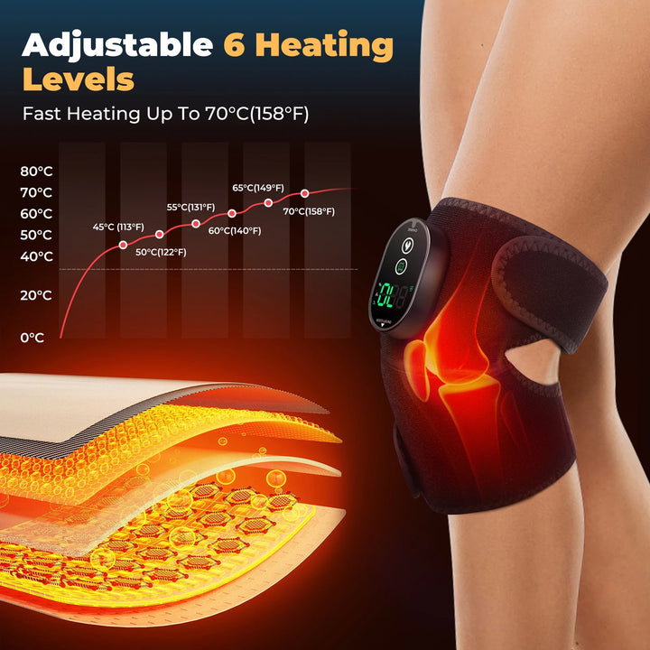Wireless Electric Heating Shoulder Protection Knee Pad Hot Compress Elbow Joint Support Warming Shoulder Brace Arthritis Relief - Vogue Vista UK