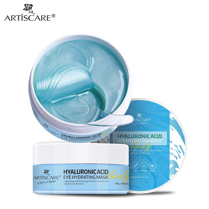 ARTISCARE Hyaluron Acid Eye Masks 60pcs for Removal Puffiness Dark Circles Moisturizing Fade Wrinkles Collagen Gel Eye Patches - Vogue Vista UK