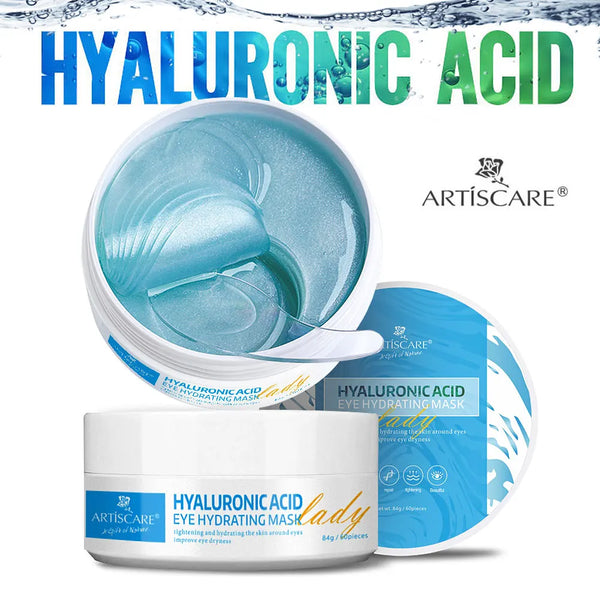 ARTISCARE Hyaluron Acid Eye Masks 60pcs for Removal Puffiness Dark Circles Moisturizing Fade Wrinkles Collagen Gel Eye Patches - Vogue Vista UK