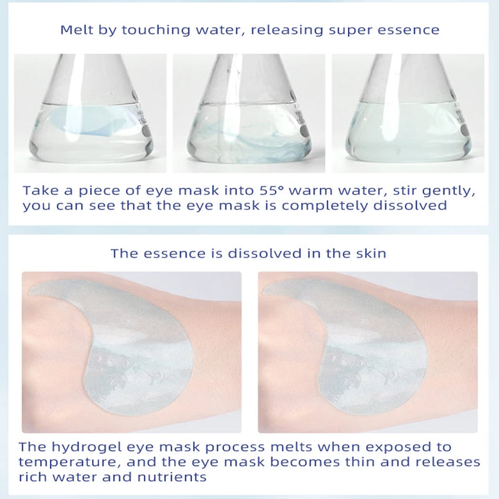 ARTISCARE Hyaluron Acid Eye Masks 60pcs for Removal Puffiness Dark Circles Moisturizing Fade Wrinkles Collagen Gel Eye Patches - Vogue Vista UK