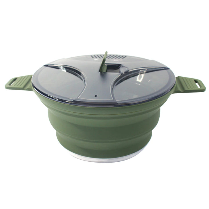 Foldable Portable Camping Cook Pot with Handle Open Fire Coffee Pot for Outdoor Fishing for Hiking Backpacking for Picnic Travel - Vogue Vista UK
