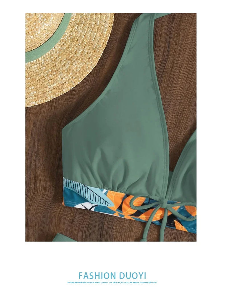 Sexy Ladies' Bikini Swimsuit Separate Print Flat Briefs Swimwear Trendy New Arrival from Mainland China Women's Fashion Bikini S - Vogue Vista UK