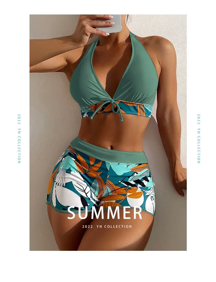 Sexy Ladies' Bikini Swimsuit Separate Print Flat Briefs Swimwear Trendy New Arrival from Mainland China Women's Fashion Bikini S - Vogue Vista UK